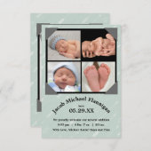 Flèches Collage Photo -3x5 Faire-part de naissance (Devant / Derrière)