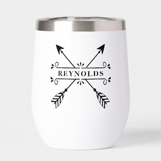 Flèches croisées rustiques avec nom ID615 (Arrière)