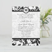 Flèches de Damas noires avec Faire-part de mariage (Debout devant)