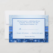 Flèches de neige blanches, argentées, bleues RSVP (Dos)