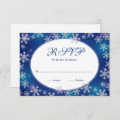 Flèches de neige brillantes Bleu Blanc hiver RSVP  (Devant / Derrière)