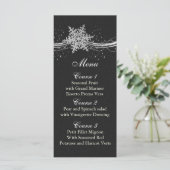 Flèches de neige en argent noir Cartes de menu de (Debout devant)