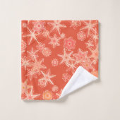 Flèches de neige géométriques modernes, Mandarin O (Gant de toilette)