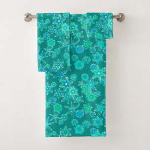 Flèches de neige géométriques modernes, Turquoise