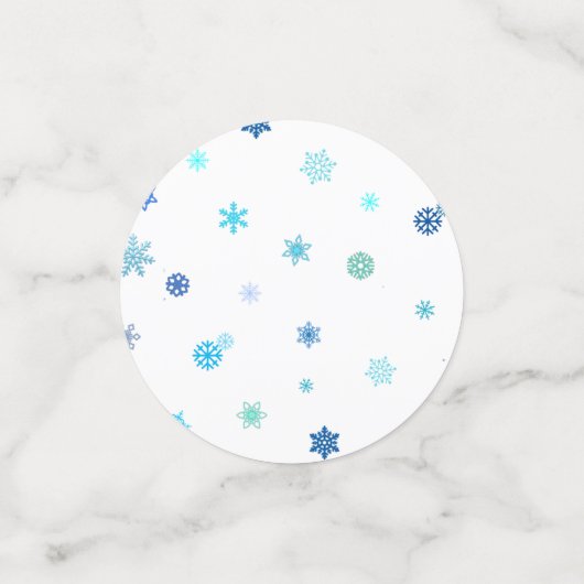 Flèches de neige imprimés Table Confetti (Petit recto)