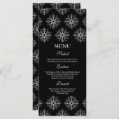 Flèches de neige noires + blanches menu de repas d (Devant / Derrière)