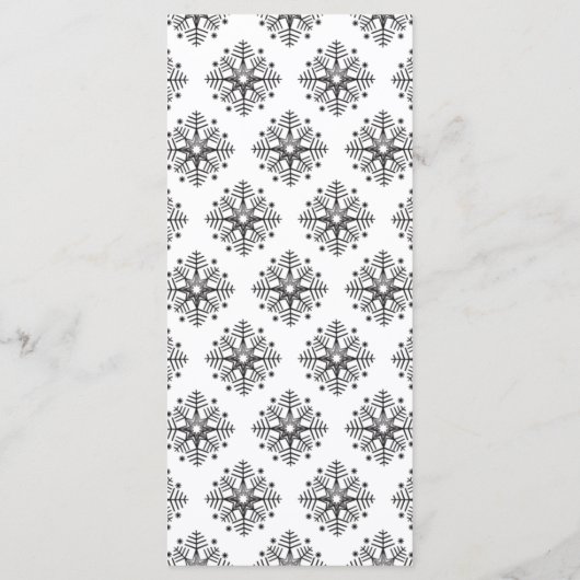 Flèches de neige noires + blanches menu de repas d (Dos)