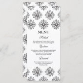 Flèches de neige noires + blanches menu de repas d (Devant / Derrière)