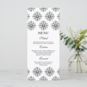 Flèches de neige noires + blanches menu de repas d (Debout devant)