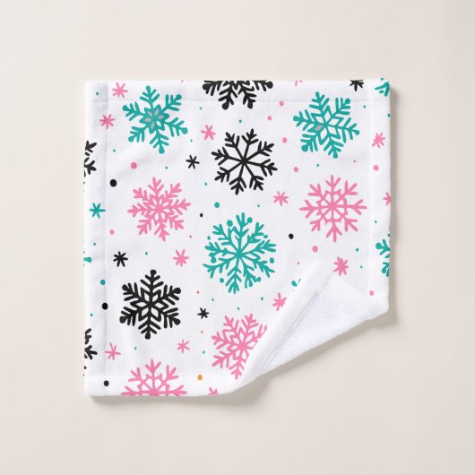 Flèches de neige rétro (Gant de toilette)