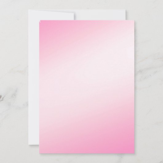 Flèches de neige rose pâle Faire-part de mariage 2 (Dos)