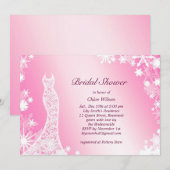 Flèches de neige roses douces Invitation à la douc (Devant / Derrière)