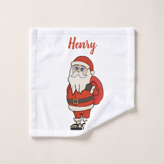 Flèches de Noël du Père Noël sur mesure (Gant de toilette)