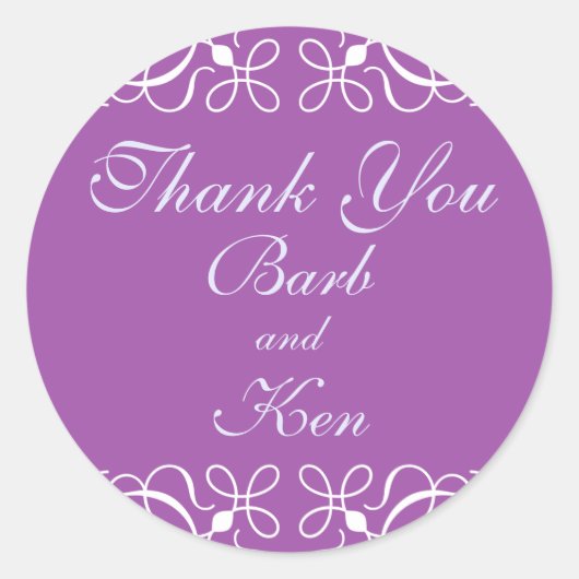 Flèches en Merci violet Sticker (Devant)