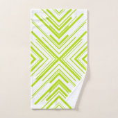 Flèches en vert et blanc (Serviette à main)
