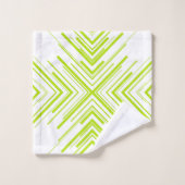 Flèches en vert et blanc (Gant de toilette)