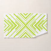 Flèches en vert et blanc (Serviette à main)