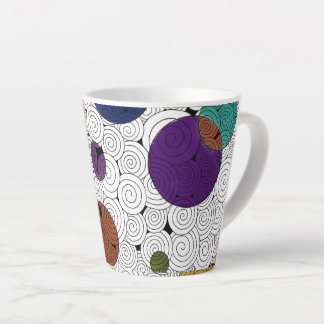 Flèches et cercles Latte Mug