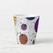 Flèches et cercles Latte Mug (Devant)