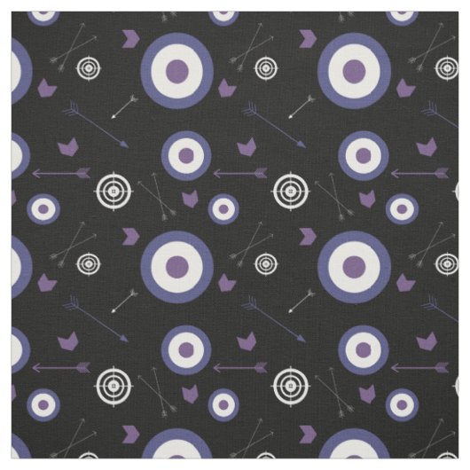 Flèches et cibles Tissu mauve (Échantillon)