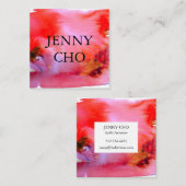 Flèches et éclaboussures carte de visite d'aquarel (Devant / Derrière)