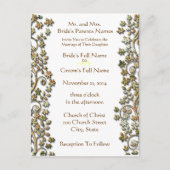 Flèches et fleurs faire-part de mariage-Brown (Devant)