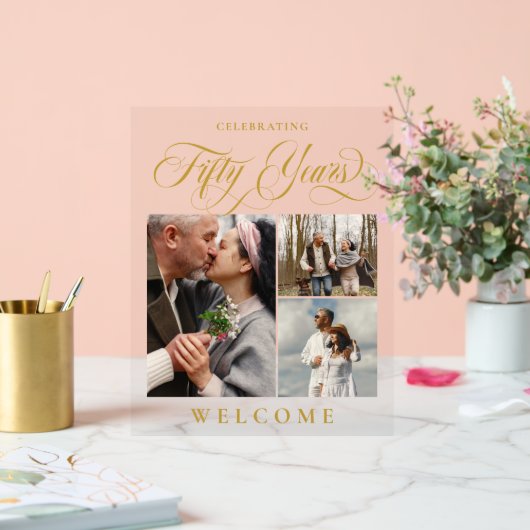 Flèches et photos 50e anniversaire de Mariage Bien (Mariage)