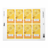 Flèches - Étiquettes de adresse jaunes (Feuille entière)