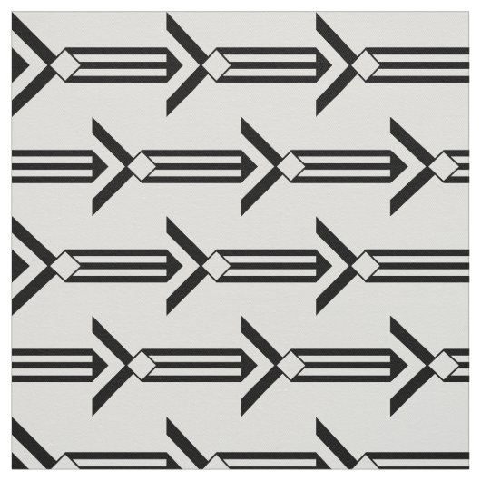 Flèches géométriques noires sur le tissu blanc (Échantillon)