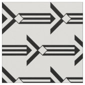 Flèches géométriques noires sur le tissu blanc (Détail)