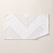 Flèches géométriques tendance blanc et or (Serviette à main)