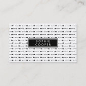 Flèches noires et blanches Cartes de visite (Dos)