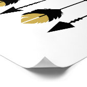 Flèches noires et or - Impression d'art (Coin)