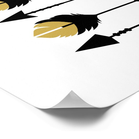 Flèches noires et or - Impression d'art (Coin)