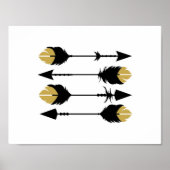 Flèches noires et or - Impression d'art (Devant)