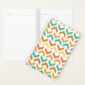 Flèches rétro Chevron Orange Or Turquoise (Devant avec enveloppe)