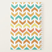 Flèches rétro Chevron Orange Or Turquoise (Dos)