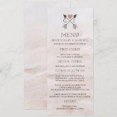 Flèches romantiques rustiques et menu Mariage du c (Devant / Derrière)