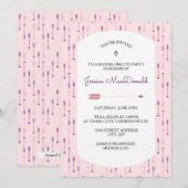 Fleches roses - Invitation à une soirée de bachelo (Devant / Derrière)