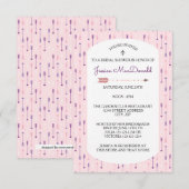 Fleches roses - Invitation de Remise de Cadeaux de (Devant / Derrière)