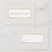 Flèches roses Valentine Cartes 100 pack (Devant / Derrière)