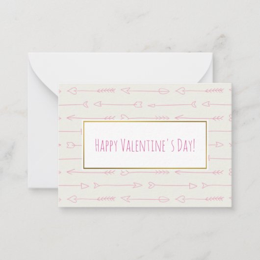 Flèches roses Valentine Cartes 100 pack (Devant)