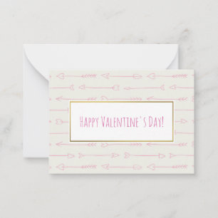 Flèches roses Valentine Cartes 100 pack