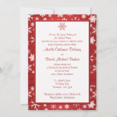 Flèches rouges et blanches Faire-part de mariage 2 (Dos)