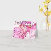 Flèches rouges et roses avec carte pour notes pois (Fleur jaune)