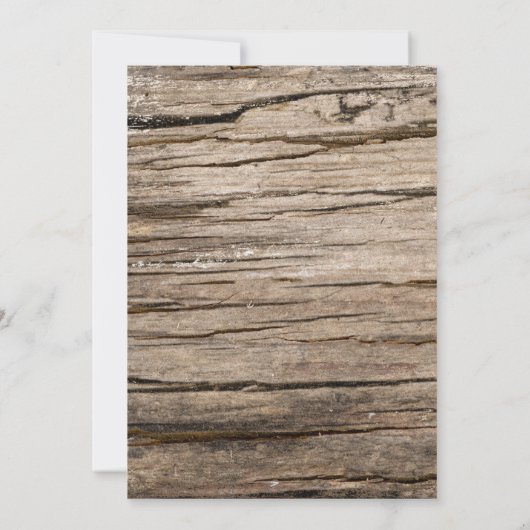 Flèches rustiques en bois et Faire-part de mariage (Dos)