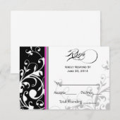 Flèches traditionnelles | Carte RSVP de mariage (Devant / Derrière)