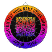 Fléchettes Analyse du code QR et Cible de flechettes de texte (Devant)