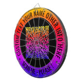 Fléchettes Analyse du code QR et Cible de flechettes de texte (Devant droit)