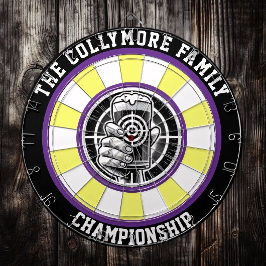 Fléchettes Art cible en verre de bière gras